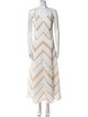 Pearl by Lela Rose Striped Long Dress