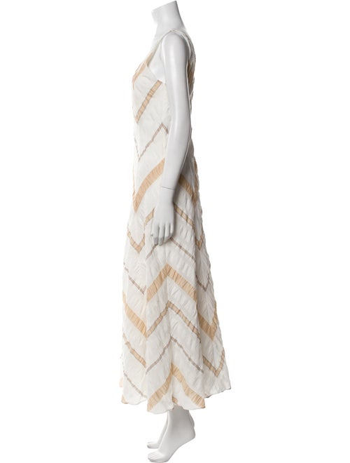 Pearl by Lela Rose Striped Long Dress