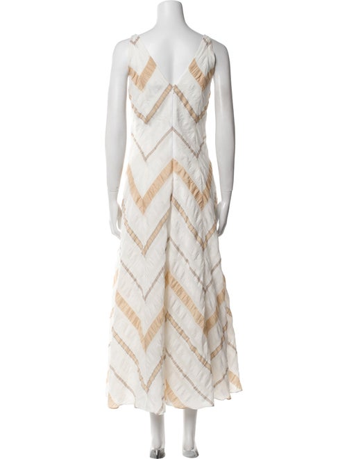Pearl by Lela Rose Striped Long Dress