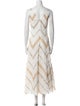 Pearl by Lela Rose Striped Long Dress