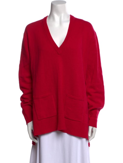 Pearl by Lela Rose Wool V-Neck Sweater