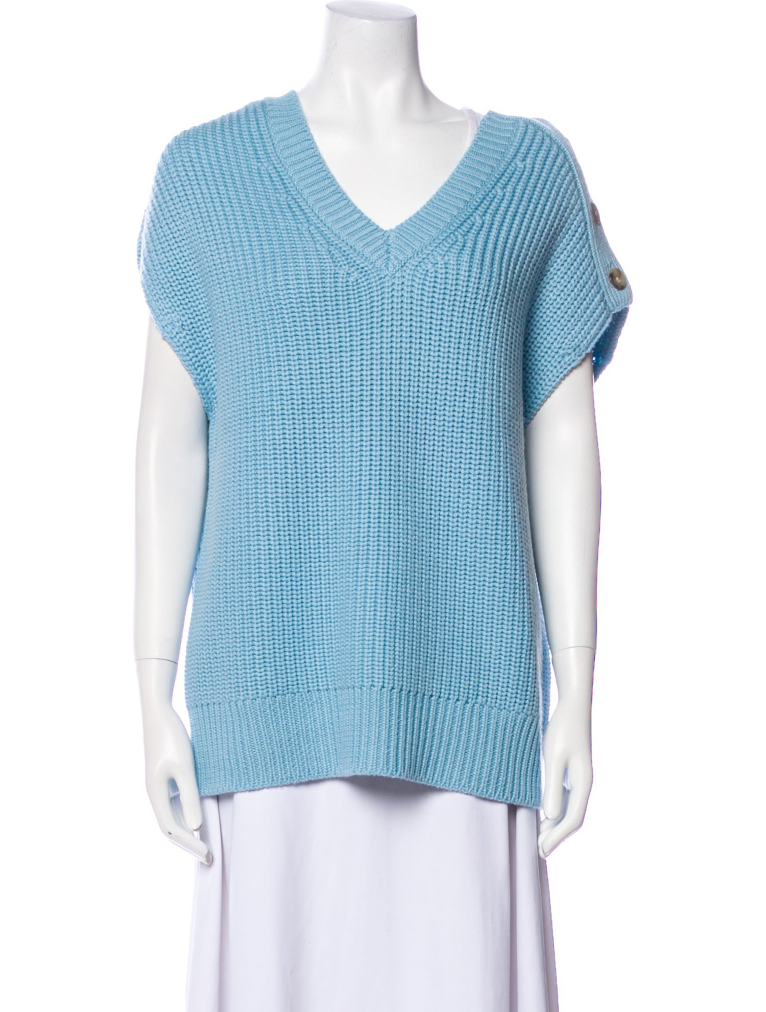 Pearl by Lela Rose Wool V-Neck Sweater