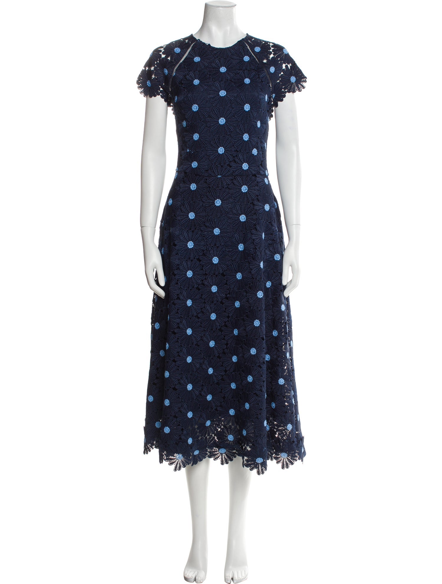 Pearl by Lela Rose Lace Pattern Long Dress w/ Tags