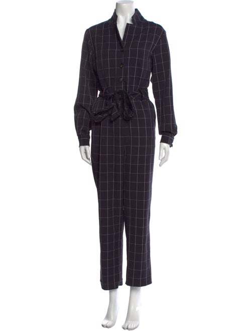 Pearl by Lela Rose Plaid Print V-Neck Jumpsuit