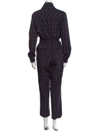 Pearl by Lela Rose Plaid Print V-Neck Jumpsuit