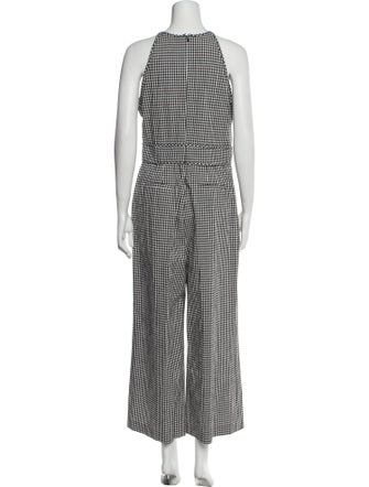 Pearl by Lela Rose Plaid Print V-Neck Jumpsuit