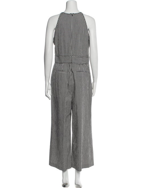 Pearl by Lela Rose Plaid Print V-Neck Jumpsuit