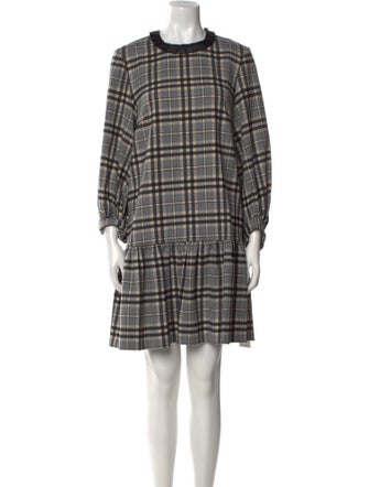 Pearl by Lela Rose Plaid Print Knee-Length Dress
