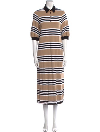 Pearl by Lela Rose Striped Midi Length Dress