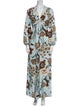 Pearl by Lela Rose Floral Print Long Dress