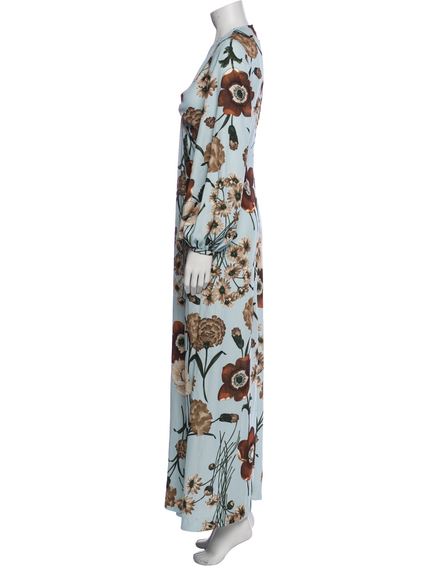 Pearl by Lela Rose Floral Print Long Dress