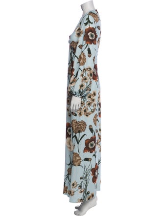 Pearl by Lela Rose Floral Print Long Dress