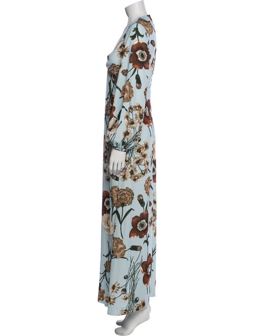 Pearl by Lela Rose Floral Print Long Dress