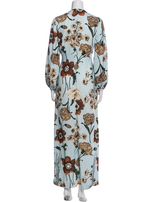 Pearl by Lela Rose Floral Print Long Dress