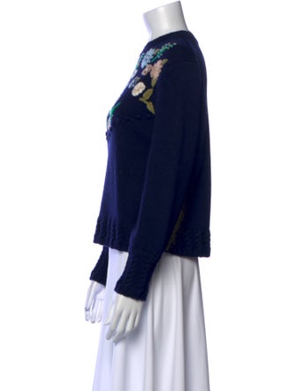 Pearl by Lela Rose Wool Crew Neck Sweater