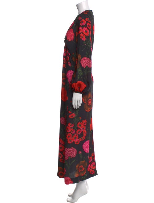 Pearl by Lela Rose Floral Print Long Dress