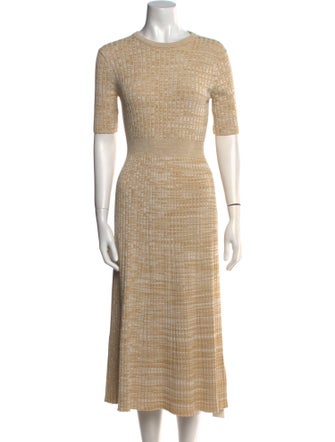 Pearl by Lela Rose Striped Midi Length Dress