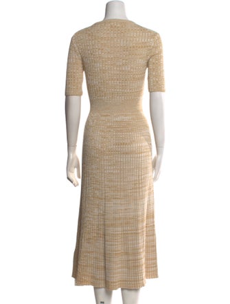 Pearl by Lela Rose Striped Midi Length Dress