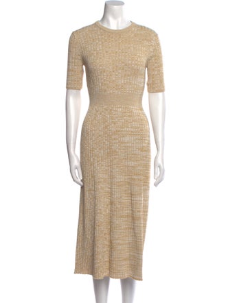 Pearl by Lela Rose Crew Neck Midi Length Dress