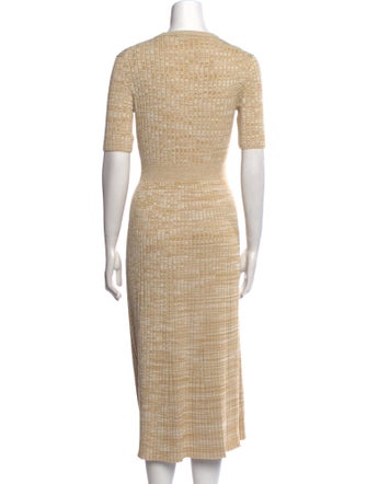 Pearl by Lela Rose Crew Neck Midi Length Dress