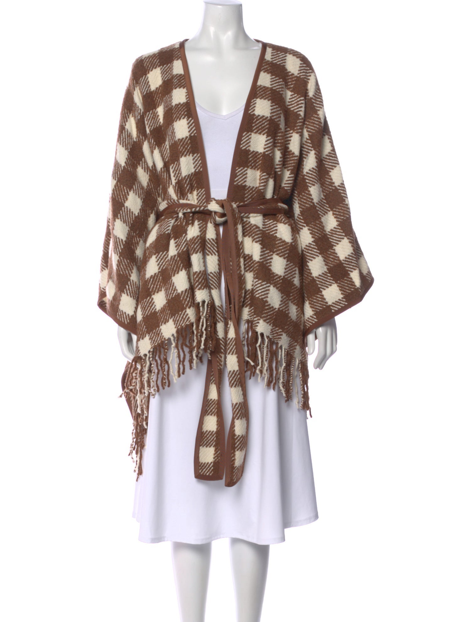 Pearl by Lela Rose Plaid Print V-Neck Sweater