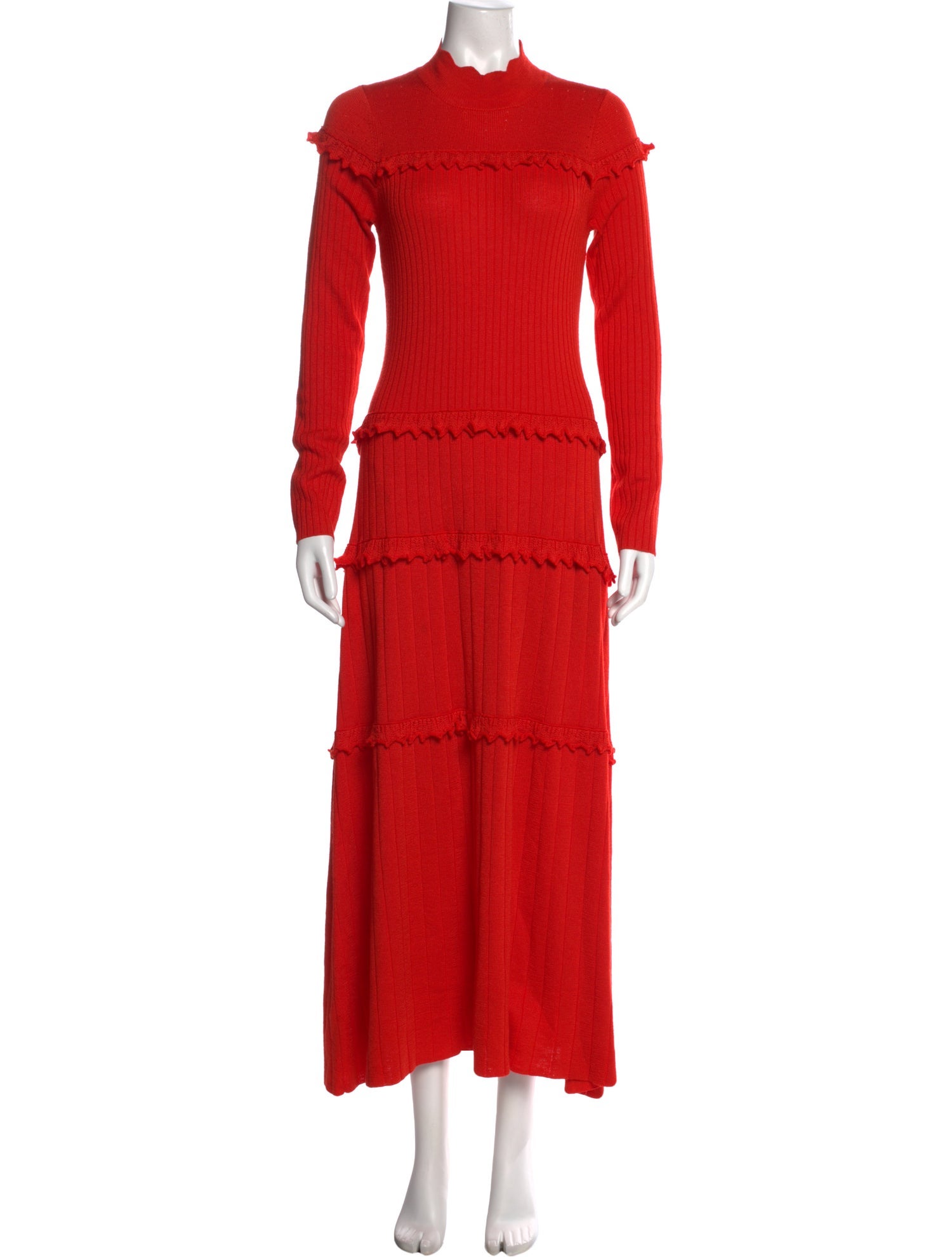 lela rose orange dress Francie Peony-embroidered Gown