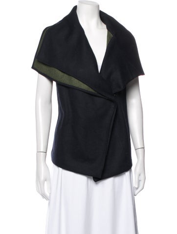Pre-owned Pearl By Lela Rose Open Front Sweater In Blue