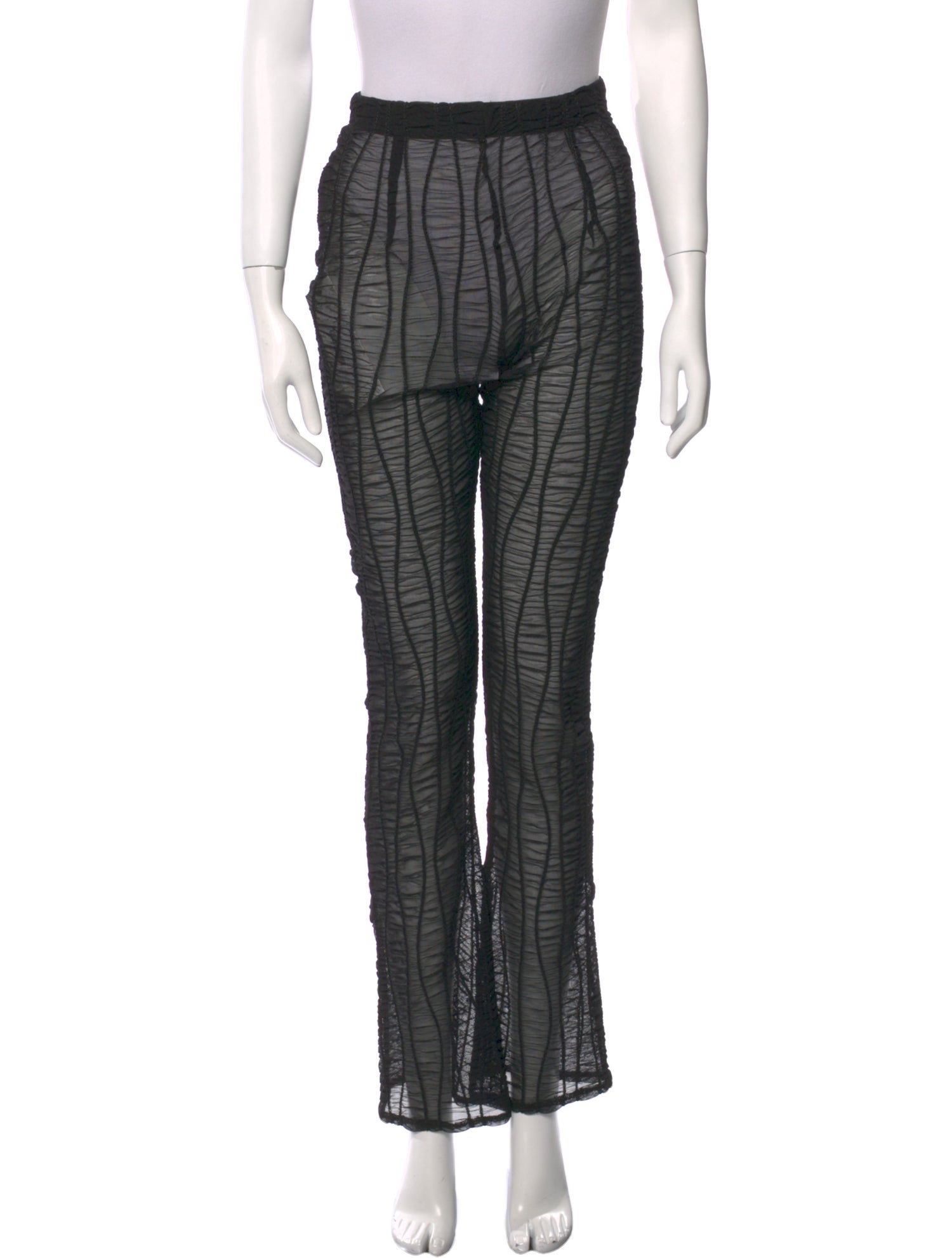 PERVERZE Plaid Print Straight Leg Pants