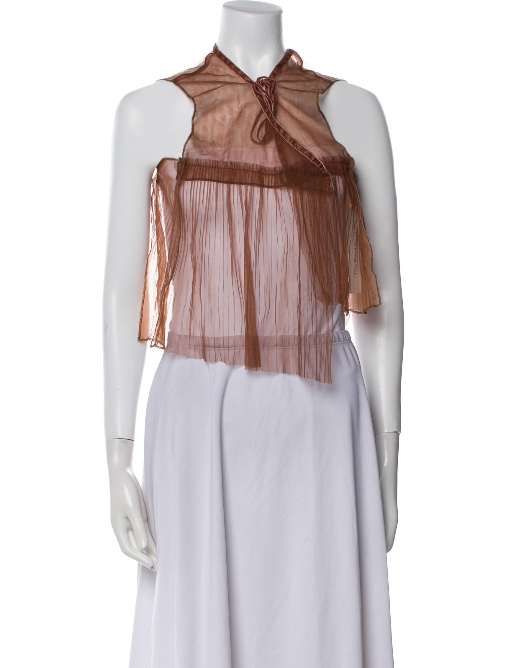 PERVERZE Halterneck Sleeveless Crop Top