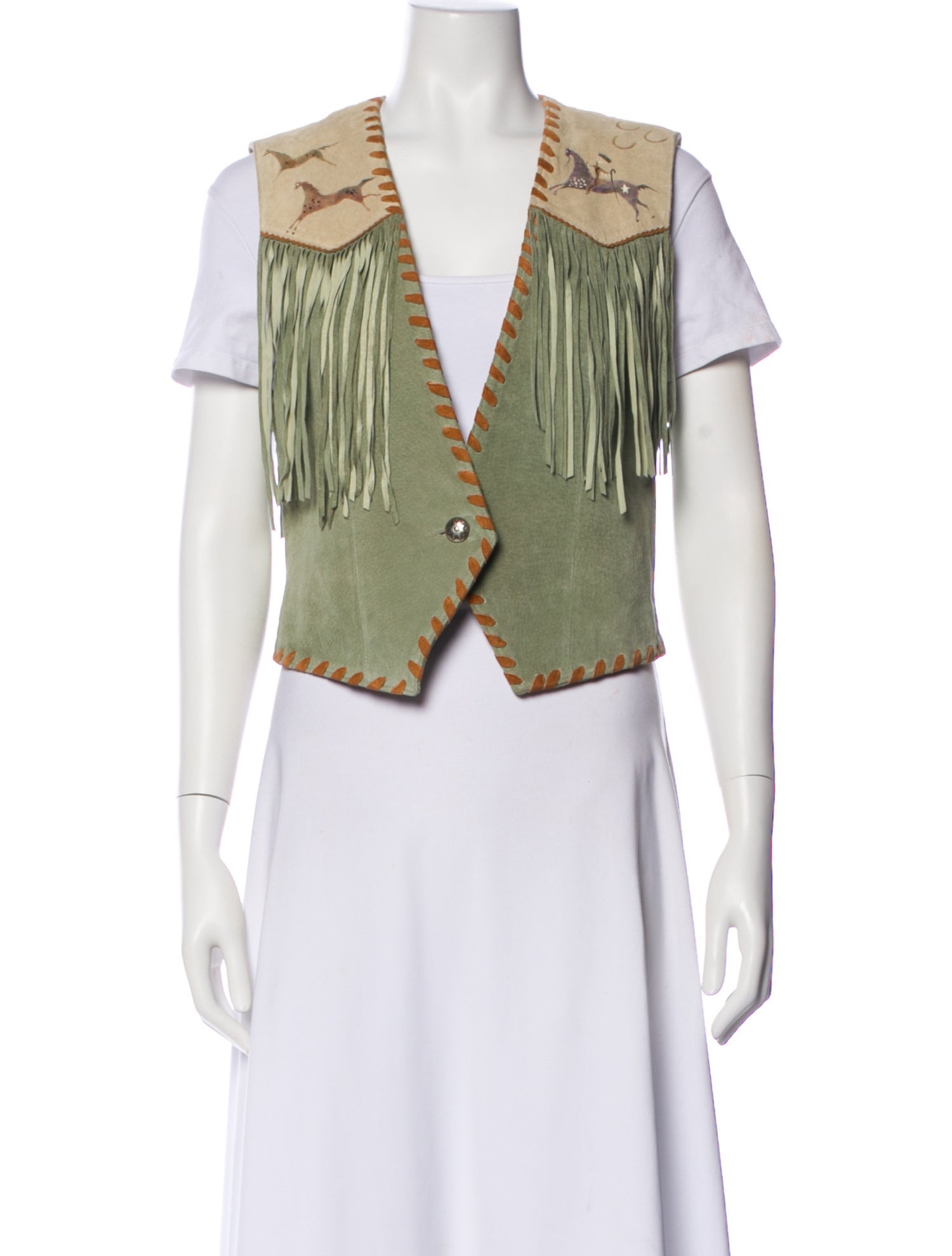 Patricia Wolf Striped Vest