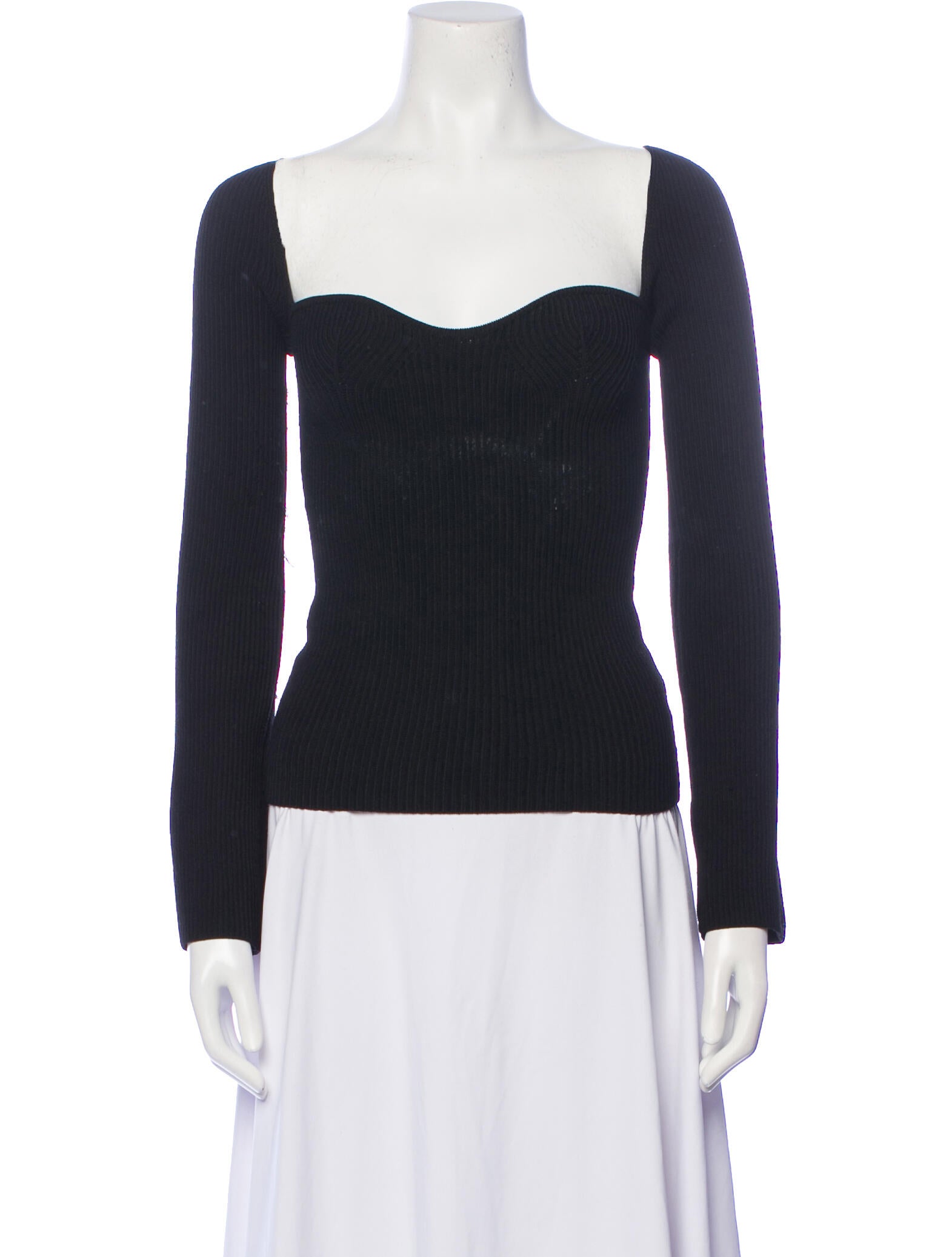 Pixie Market Square Neckline Long Sleeve Top