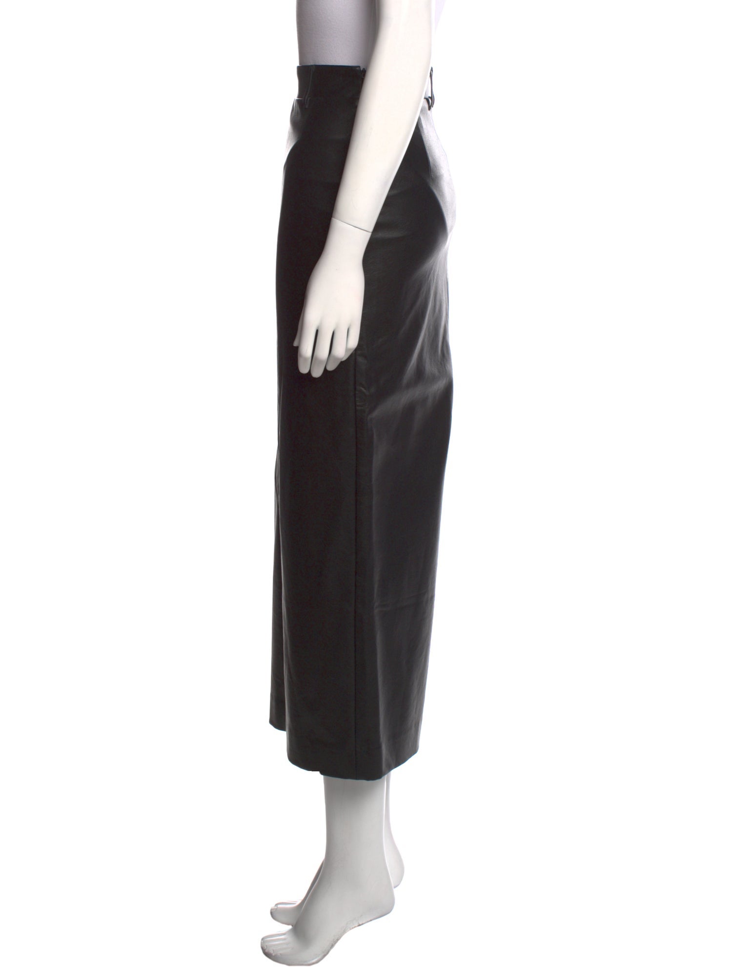 Pixie Market Faux Leather Midi Length Skirt