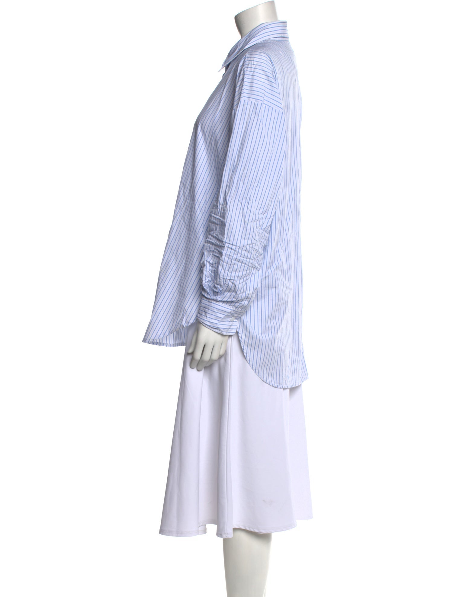 Pixie Market Striped Long Sleeve Button-Up Top