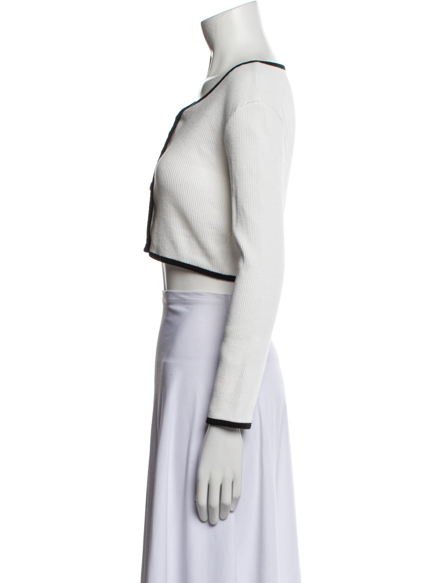 Pixie Market Scoop Neck Long Sleeve Crop Top