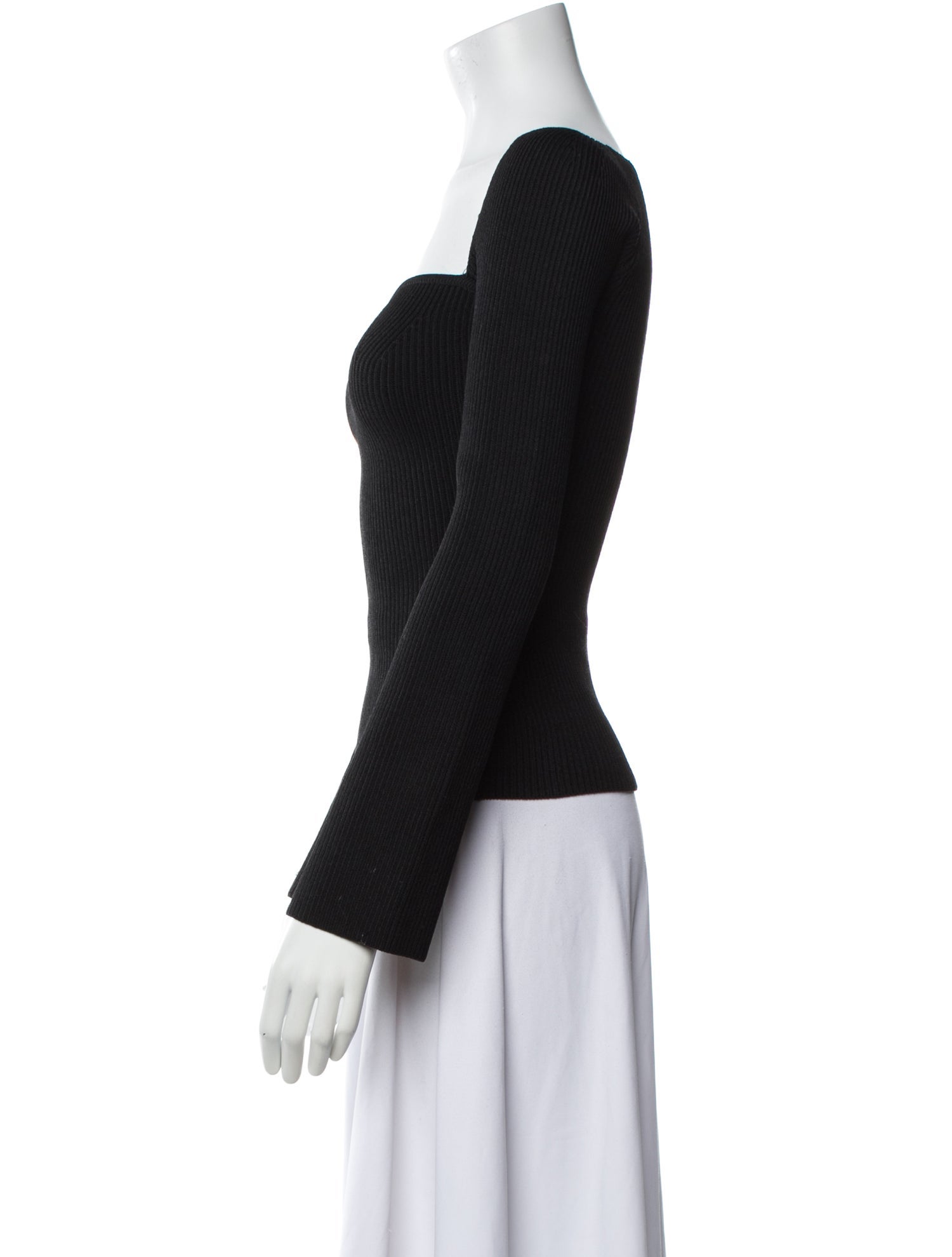 Pixie Market Square Neckline Long Sleeve Top