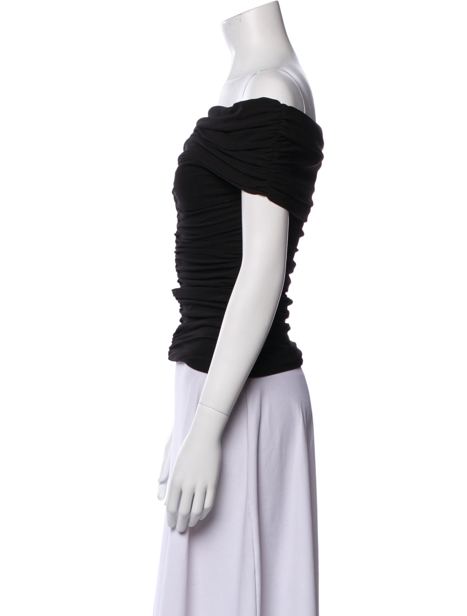 Pixie Market Off-The-Shoulder Short Sleeve Crop Top