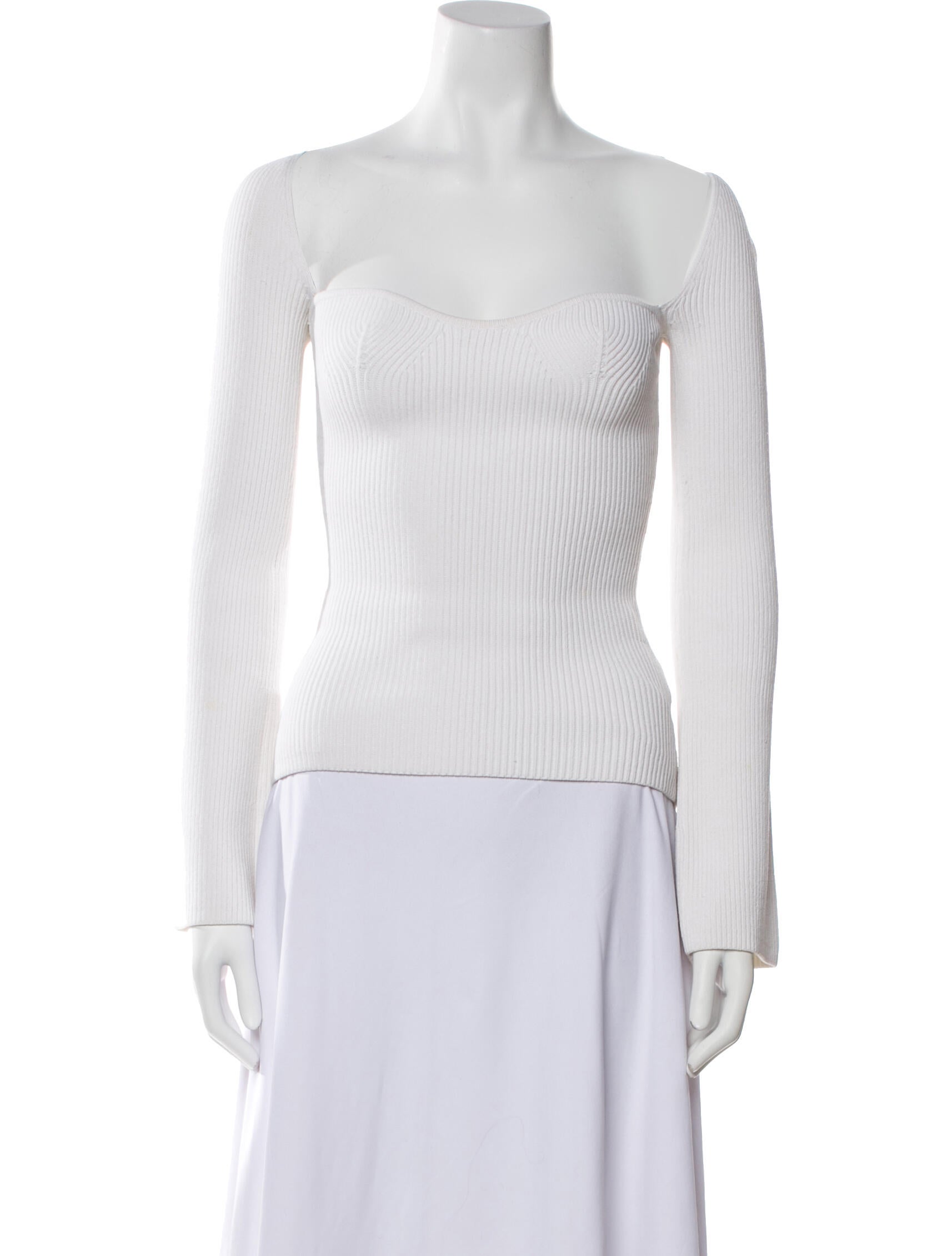 Pixie Market Square Neckline Long Sleeve Crop Top