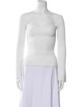 Pixie Market Square Neckline Long Sleeve Crop Top