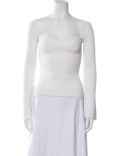 Pixie Market Square Neckline Long Sleeve Crop Top