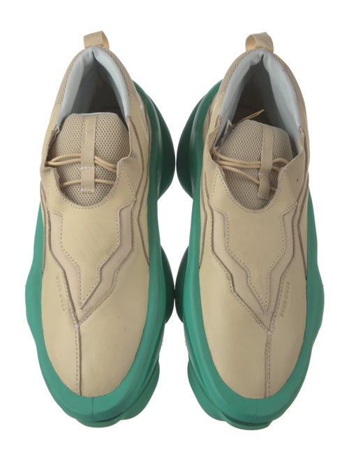 Pyer Moss Leather Colorblock Pattern Sneakers