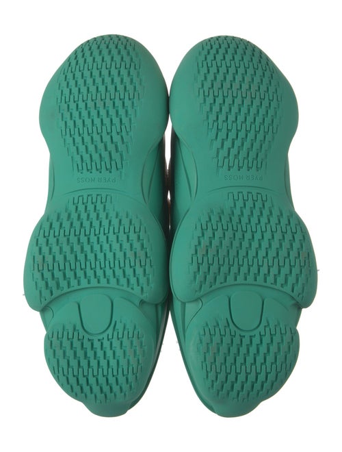 Pyer Moss Leather Colorblock Pattern Sneakers