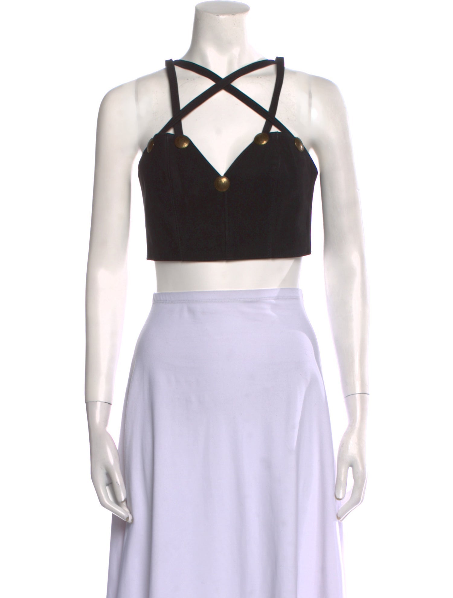 Pyrate-Style Vintage Leather Crop Top