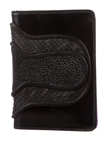 Khirma Eliazov Snakeskin Passport Holder