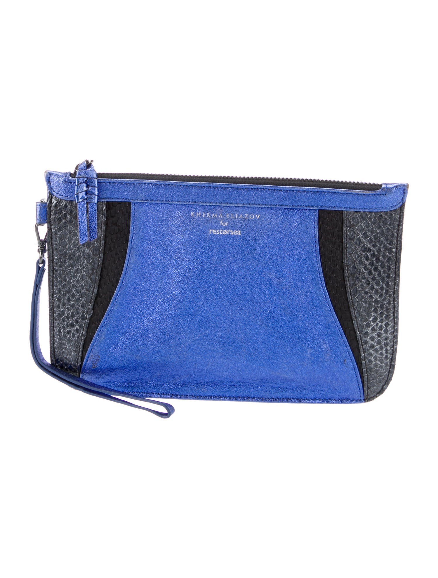 Khirma Eliazov Embossed Leather Clutch