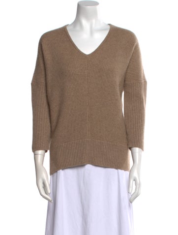 Qi Cashmere Knitwear V-Neck Sweater S