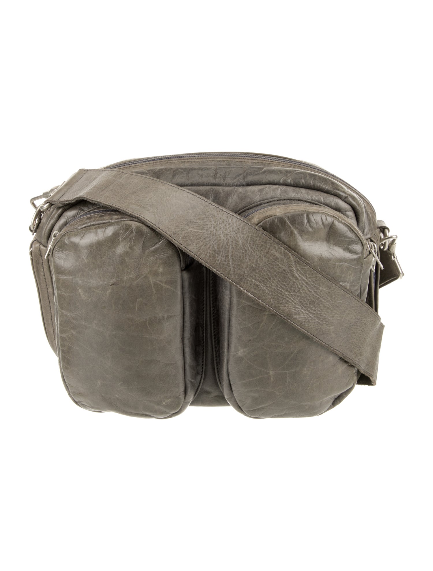 M0851 Leather Crossbody Bag