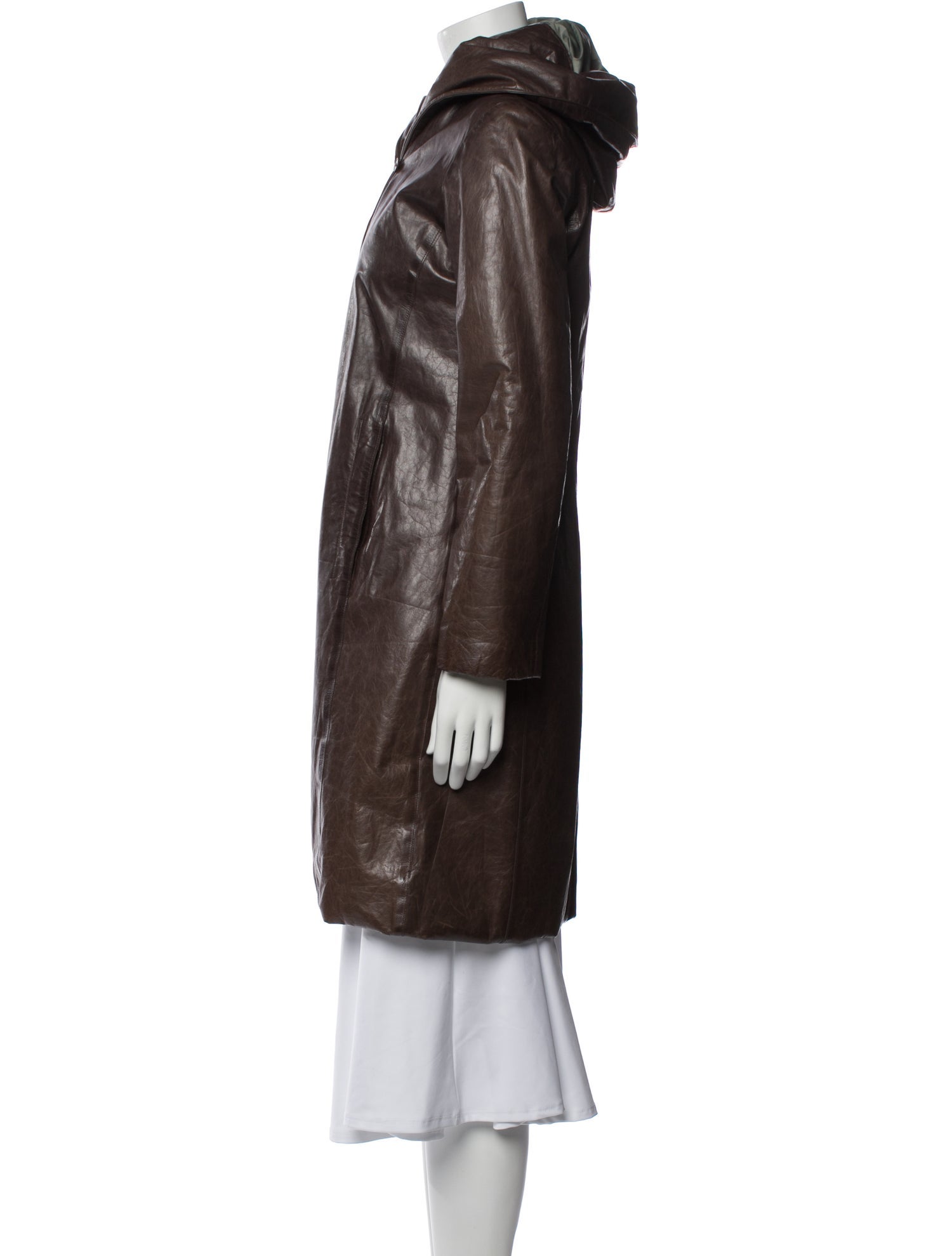 M0851 Leather Coat