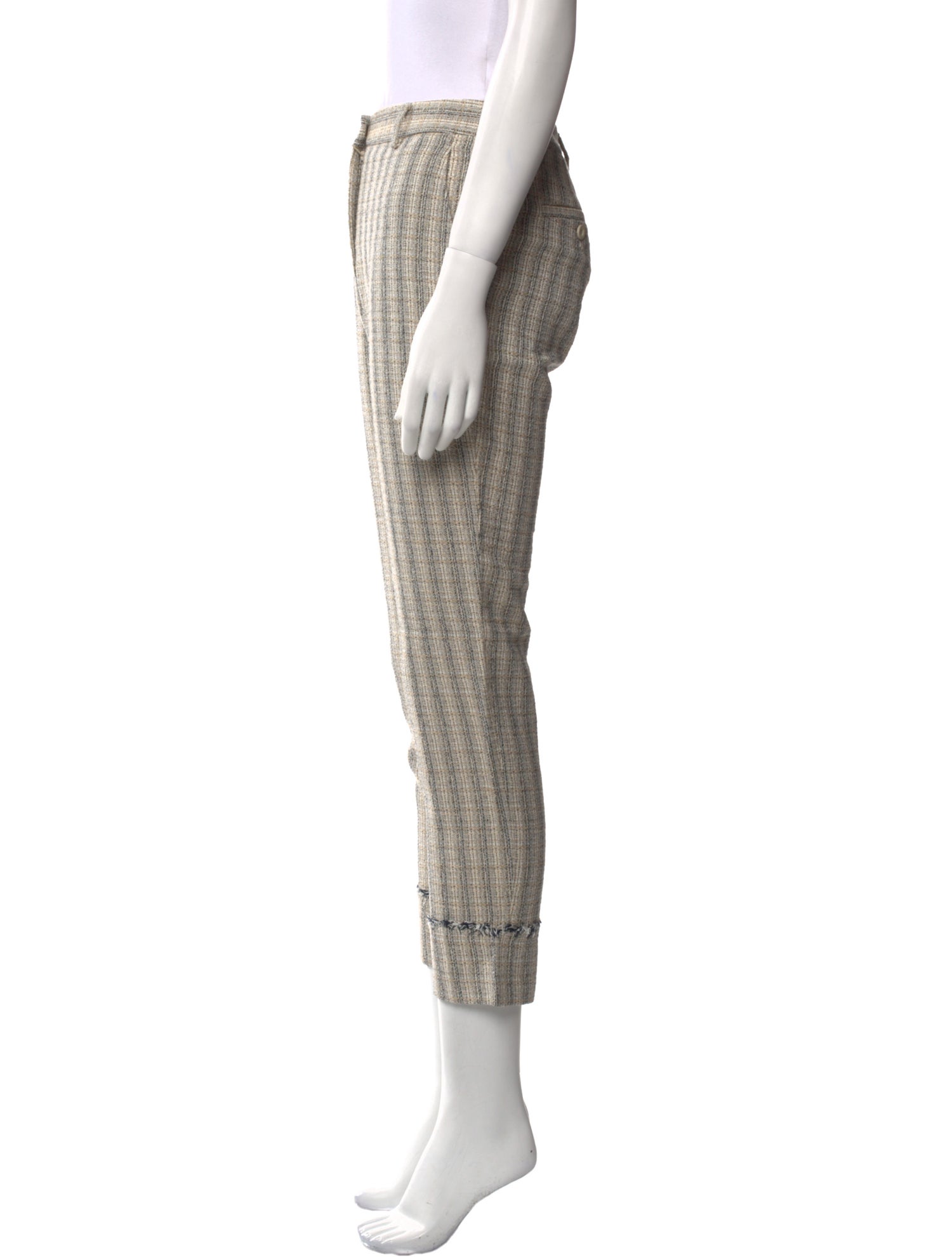 QL2 QUELLEDUE Tweed Pattern Straight Leg Pants w/ Tags