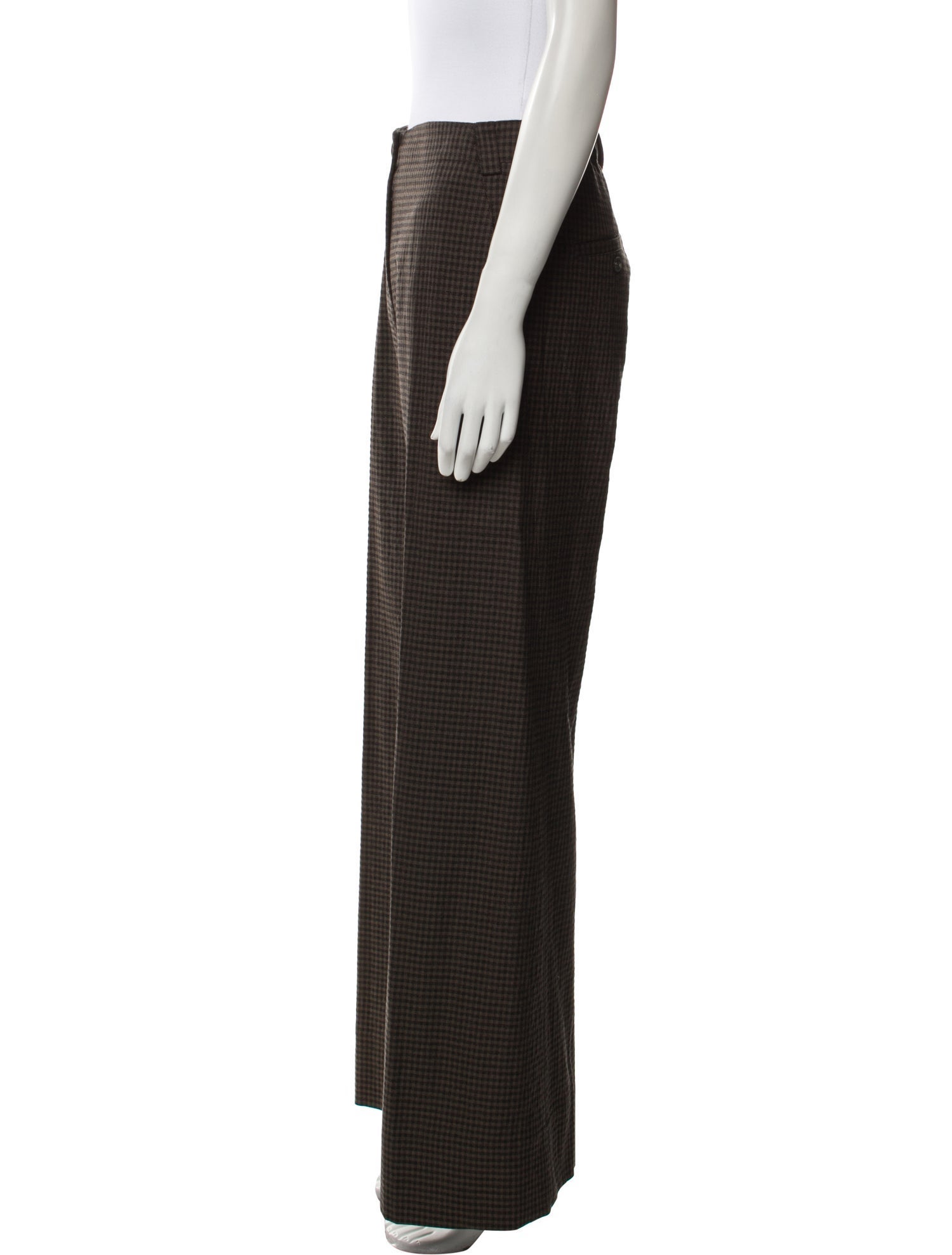 QL2 QUELLEDUE Plaid Print Wide Leg Pants w/ Tags