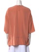 QL2 QUELLEDUE Silk Crew Neck Blouse